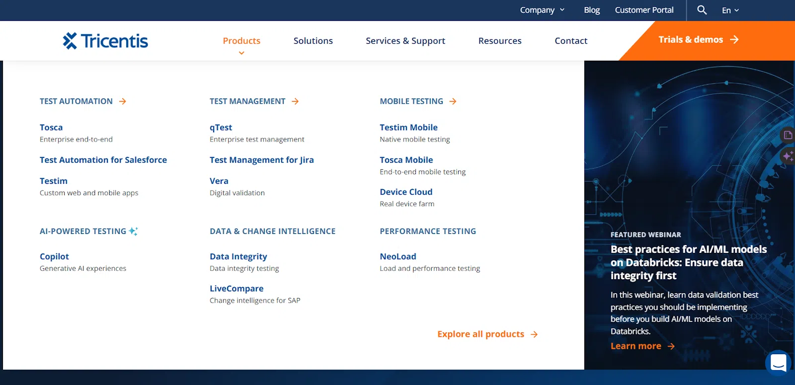 Tricentis Tosca focuses on Automation, Management, and Mobile Testing