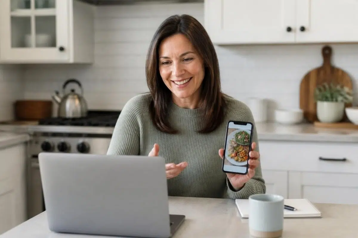Patient joining an online diabetes coaching session
