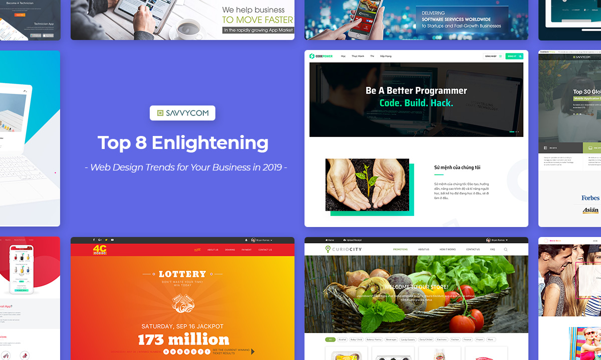 top web design trends 2019 by savvycom