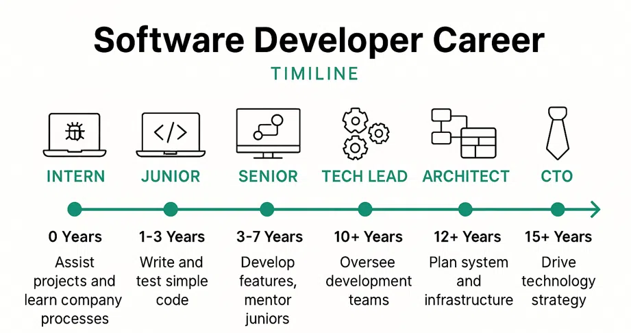 software developer career timeline