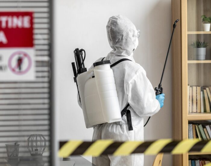 person special equipment disinfecting restricted area 700x550