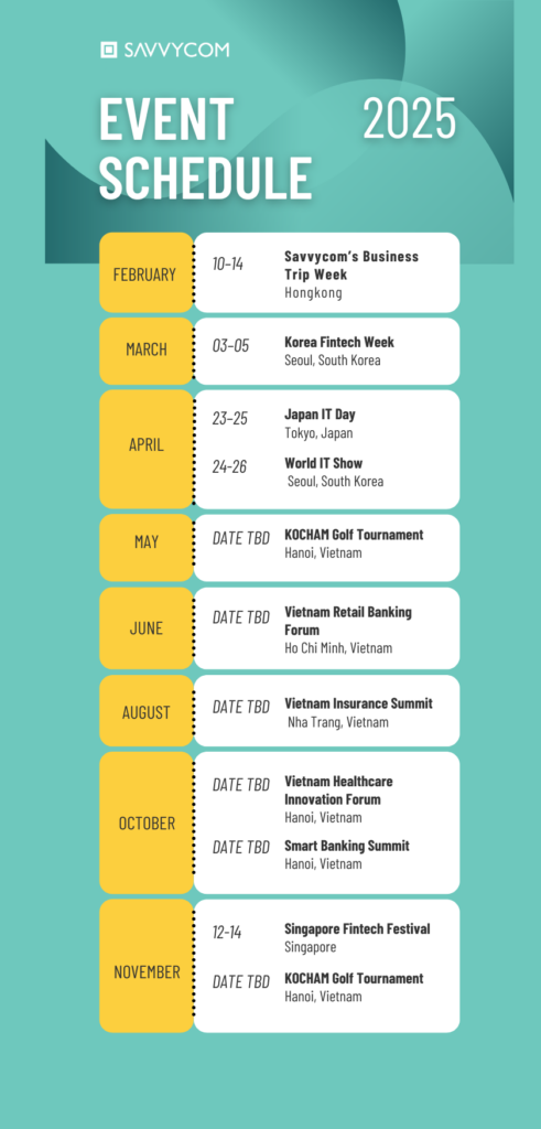 2025 Savvycom event calender