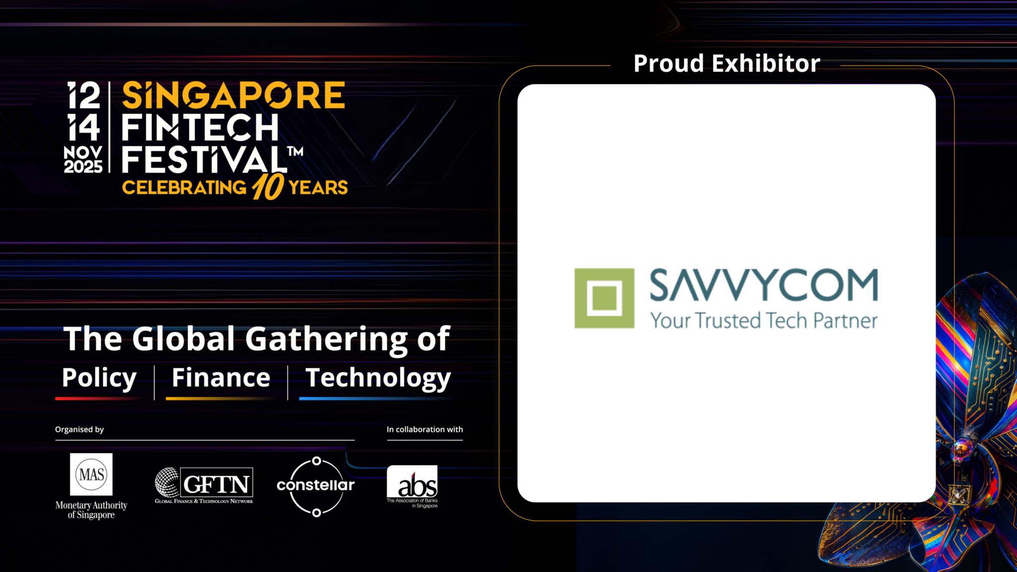 Savvycom at Singapore FinTech Festival 2025 banner