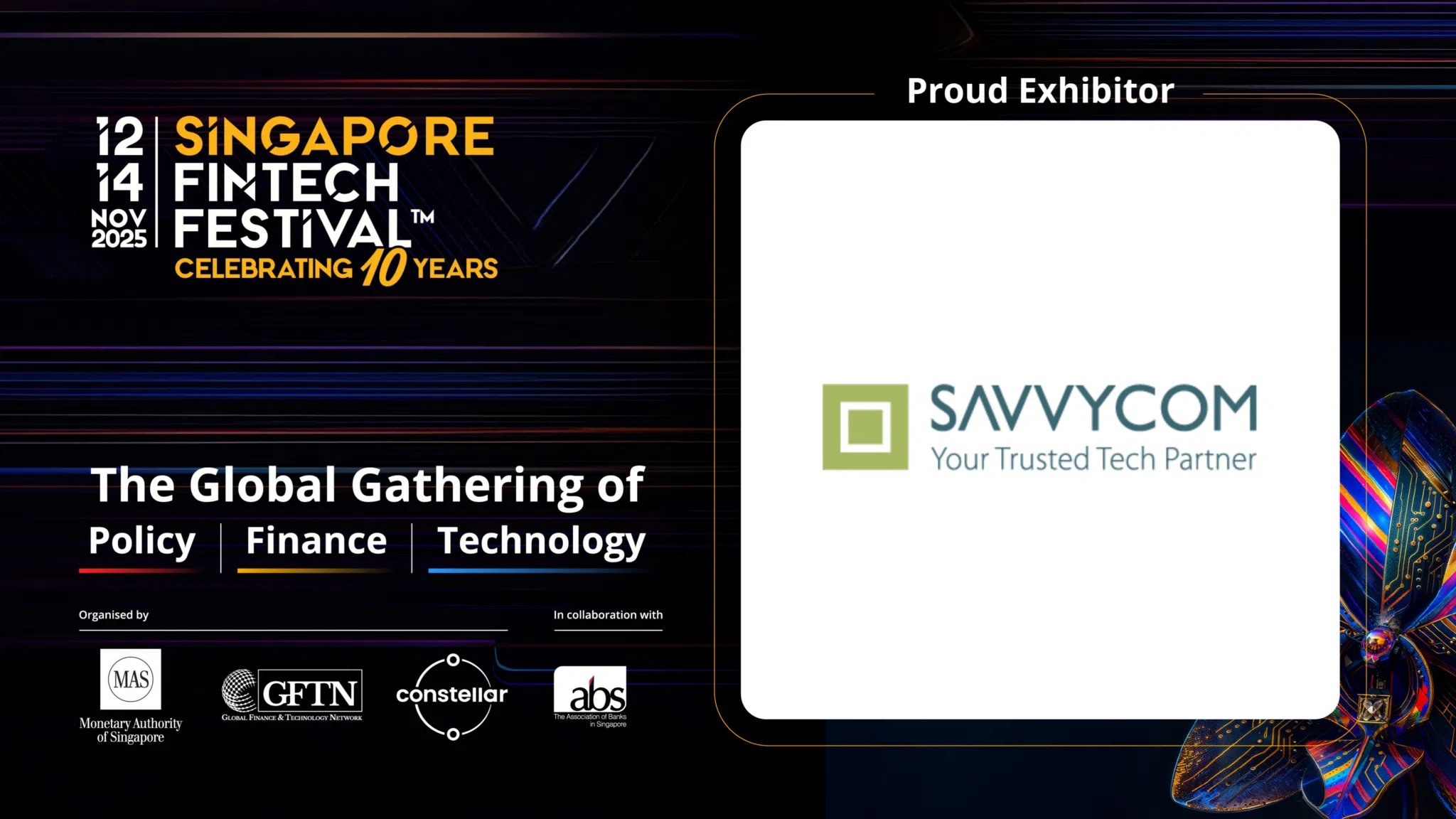 Savvycom at Singapore FinTech Festival 2025 banner